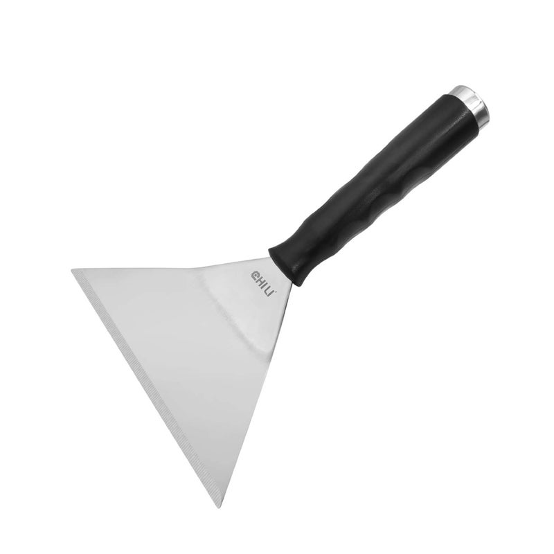CHILI TOOLS 7" Bent Stainless Steel Chisel Pole Scraper, Overhead Paint Scraper for Wallpaper Ceiling Paint Removal, Made in Taiwan - Image 1